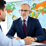International Tax Law**

"A professional tax advisor, fully clothed in business attire, consulting with a multinational client in a modern office setting. The background includes world maps and financial charts. Focus on collaboration and global perspective. Safe for work, appropriate content, professional setting, perfect anatomy, natural proportions."

**