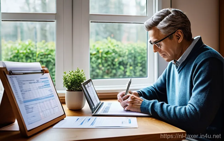 세무사와 의료비 공제 - **Prompt 1: Navigating the Maze of Healthcare Costs**
    A person, appearing to be in their late 40...