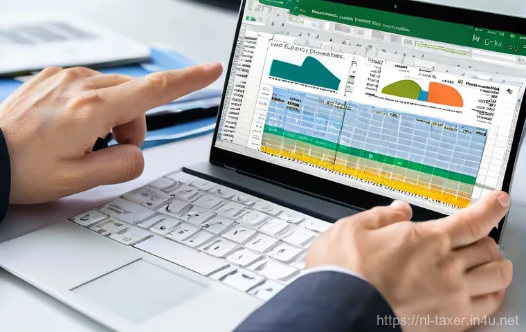 세무사 엑셀 사용 꿀팁 - Automated Efficiency for Tax Advising**

*   **Prompt:** A close-up shot of a Dutch tax advisor's ha...