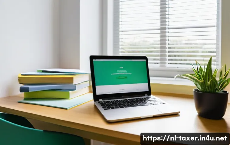 세무사 공부 시간 관리법 - **Prompt:** A well-organized, brightly lit study room in a modern Dutch apartment. On a clean wooden...